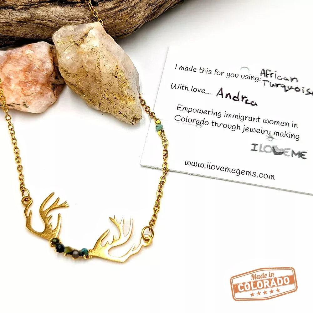 Yurima antler necklace