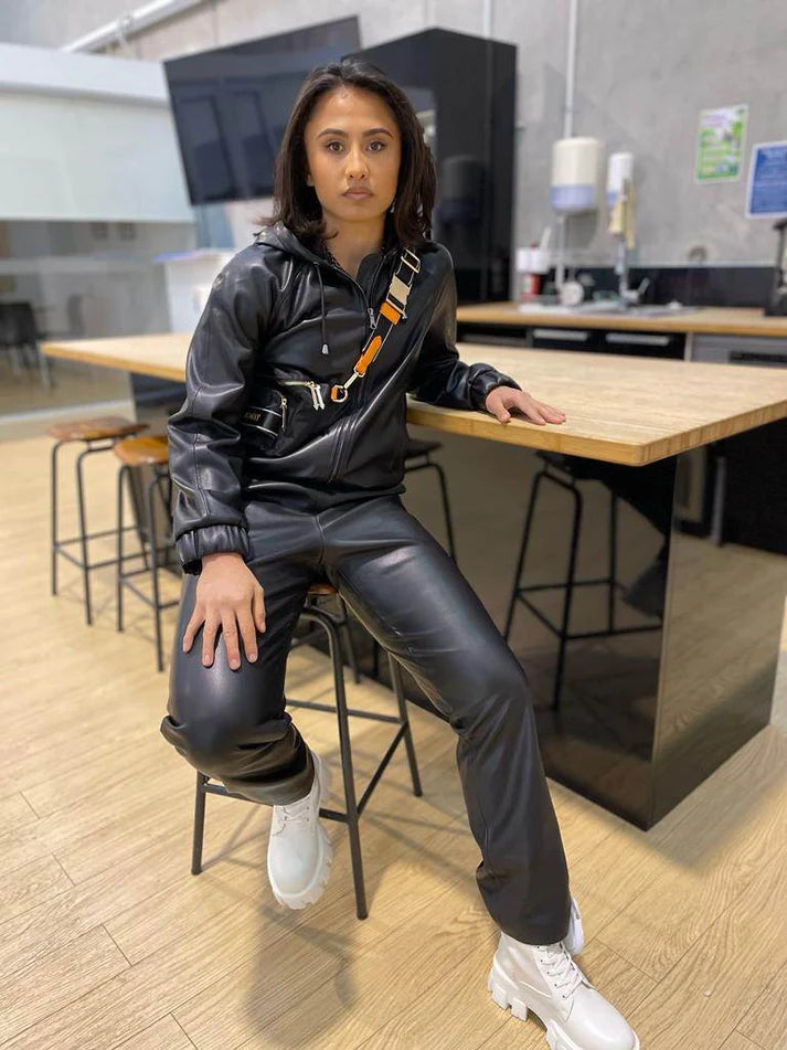 Vegan Leather Tracksuit - Charm