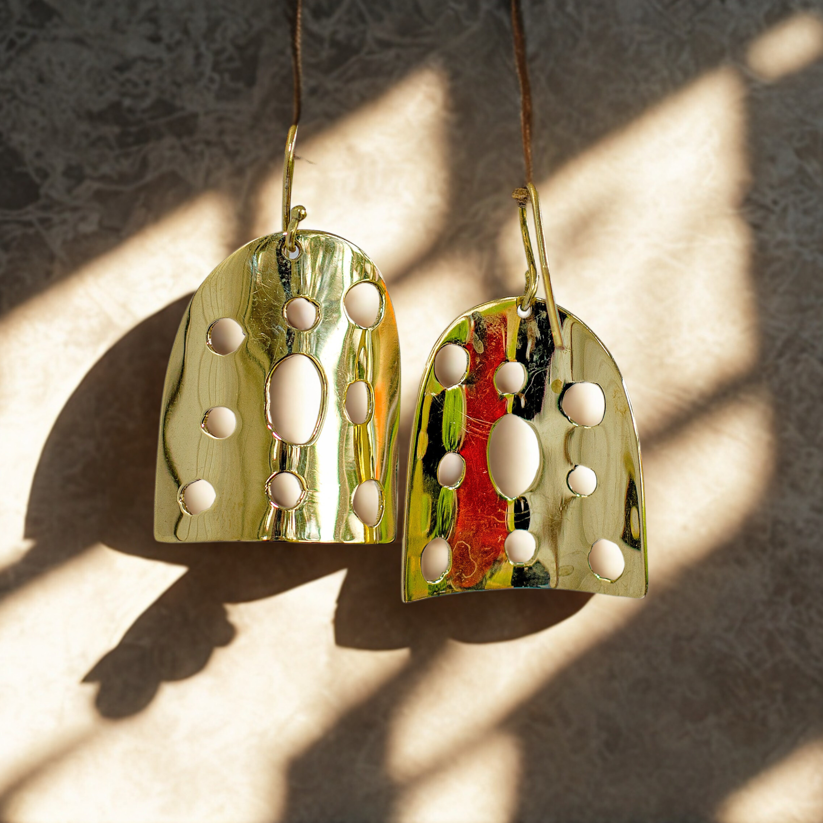 Sayo brass earrings- Large