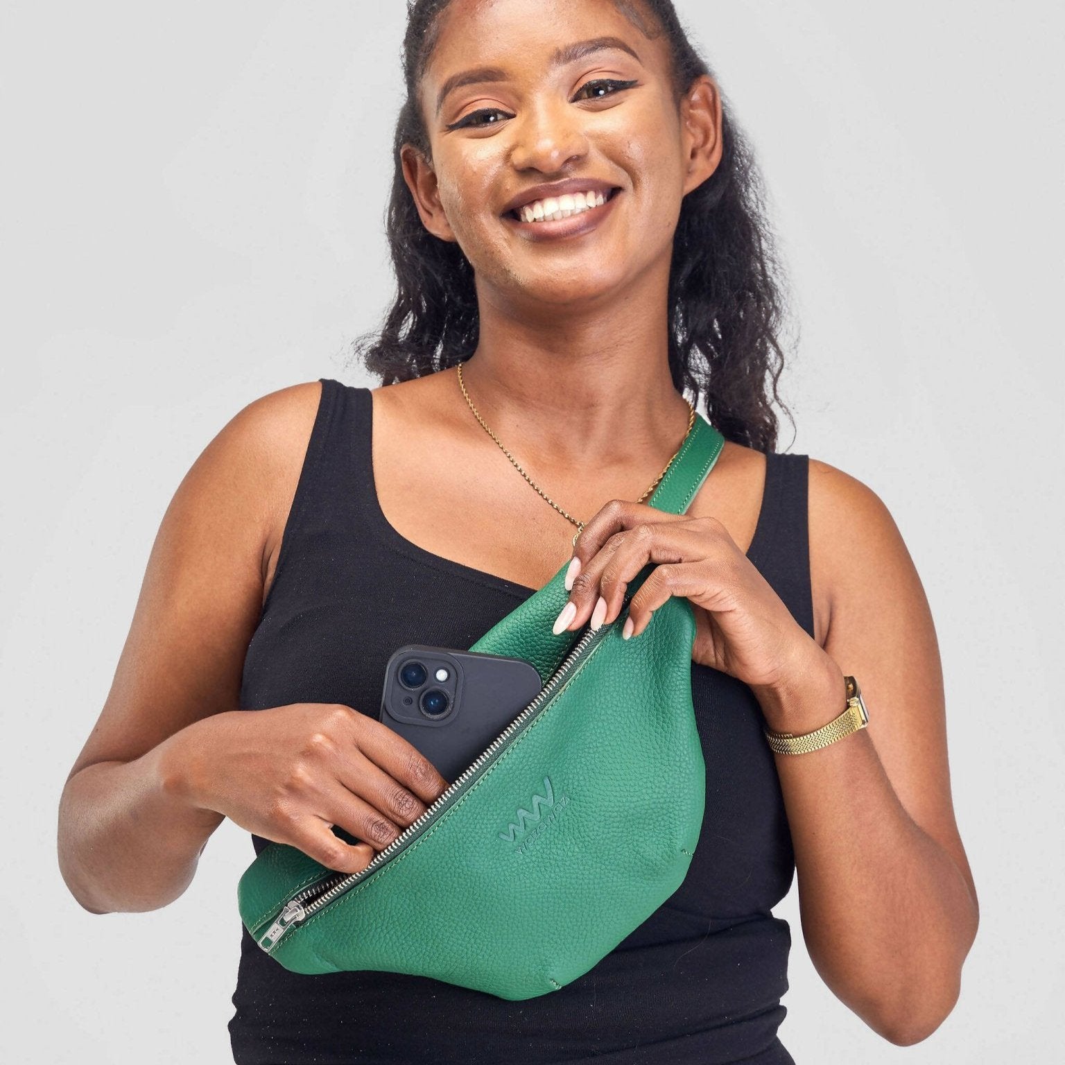 Fanny Pack Leather Crossbody Bag