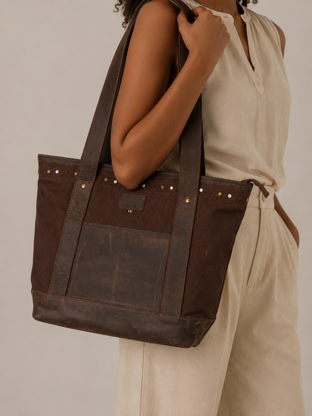 Siparo Canvas Tote Bag - Mocca
