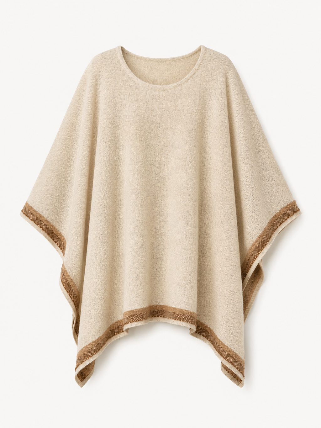 Luxury Women's Poncho - Beige