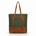 Canvas Bag with Leather Accents
