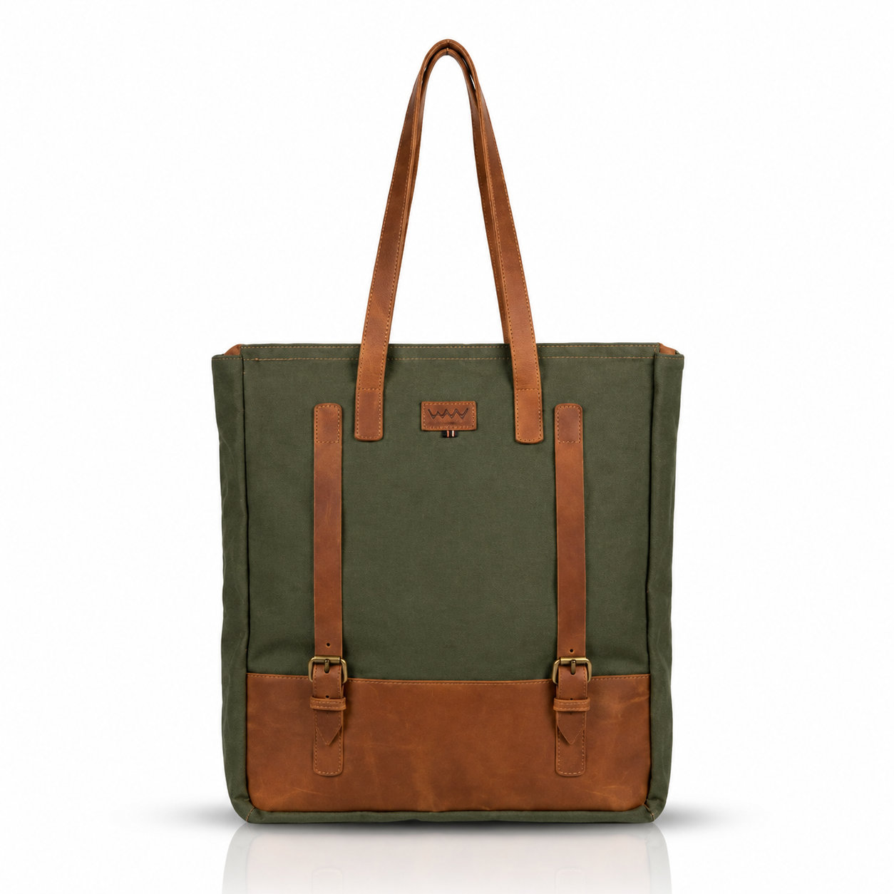 Canvas Bag with Leather Accents