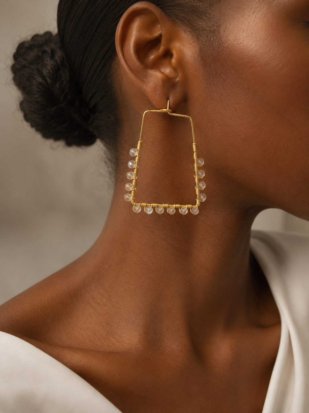 Resilience 18K gold plated hoops