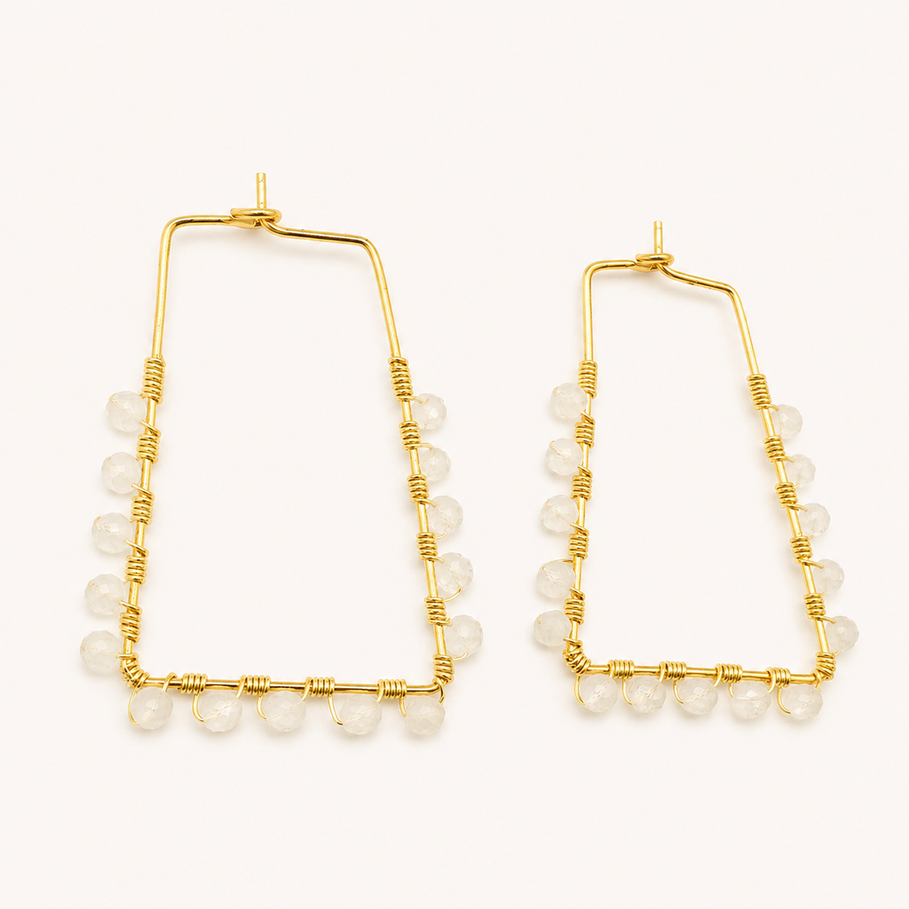 Resilience 18K gold plated hoops