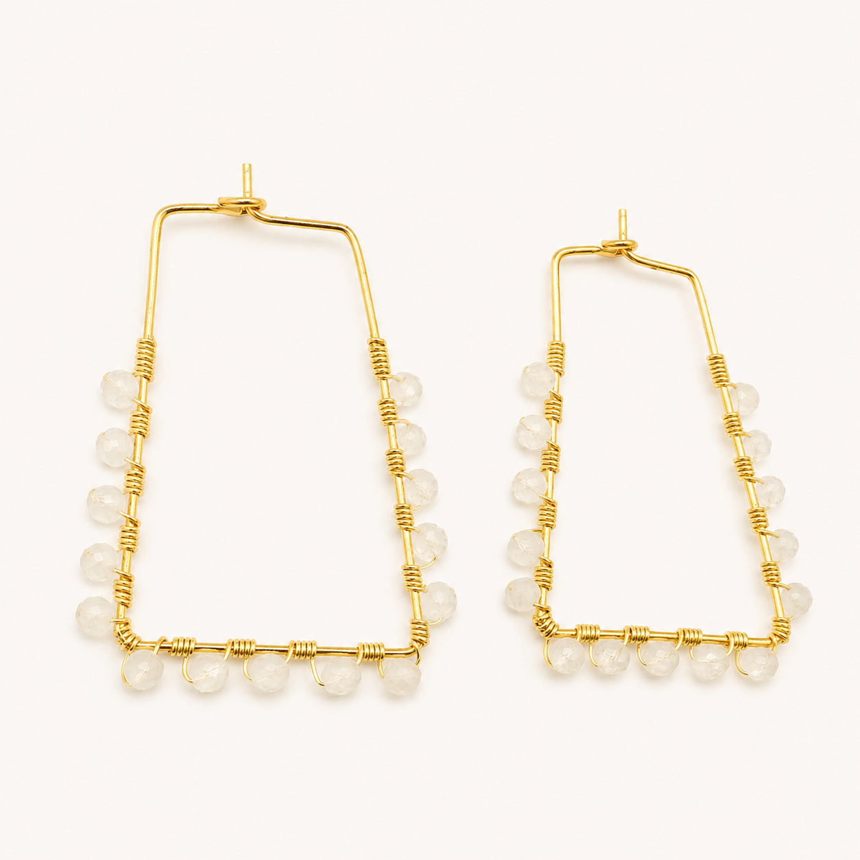 Resilience 18K gold plated hoops