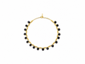 Purple Sandstone 18K gold-plated hoops earrings