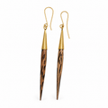 Chebet Mutai Wooden Dangle Brass Earrings