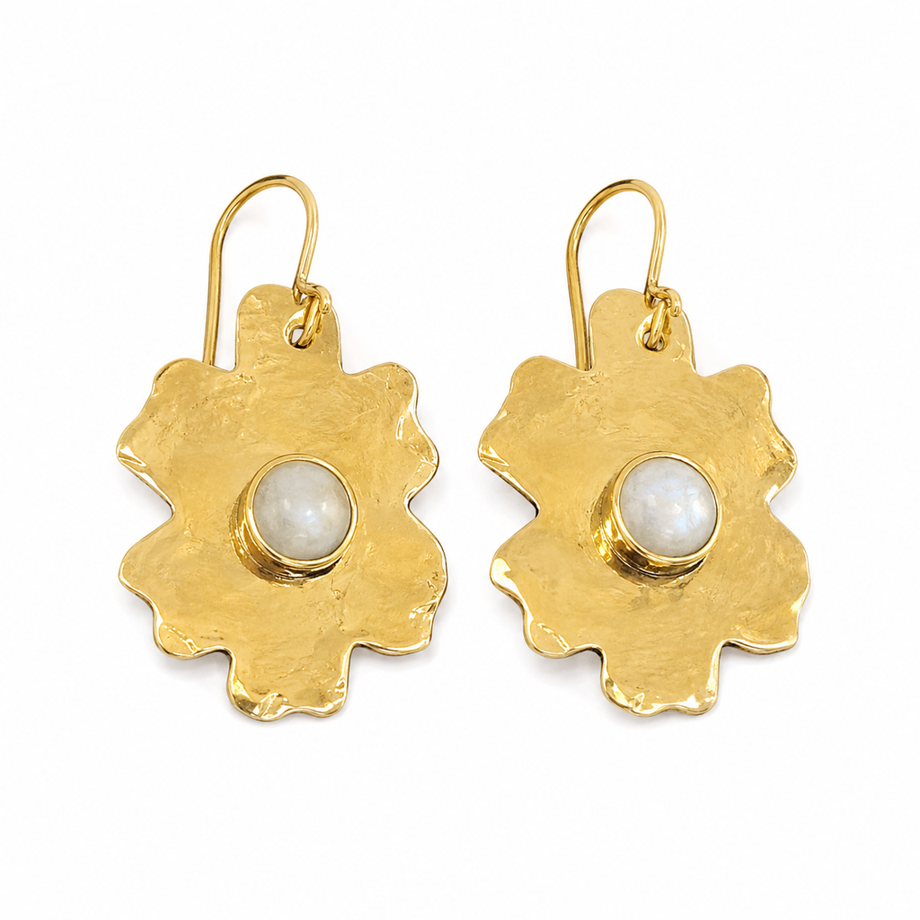 CM Flower Brass Earring (Short)