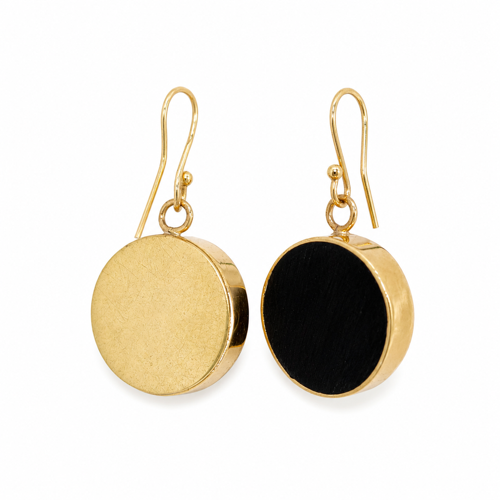 Duo Tone Circle Earrings
