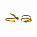 Papi Double Curve Earring - Handmade Brass Jewelry