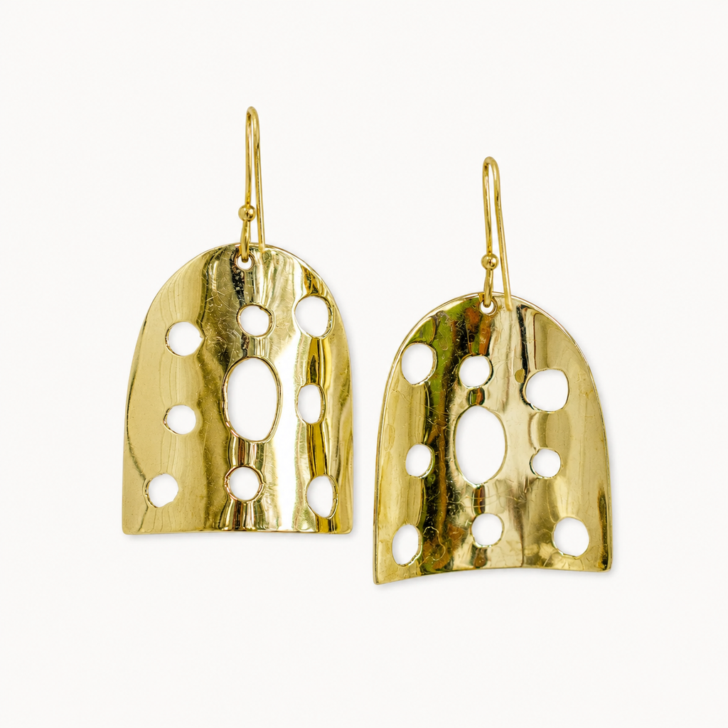 Sayo brass earrings- Large