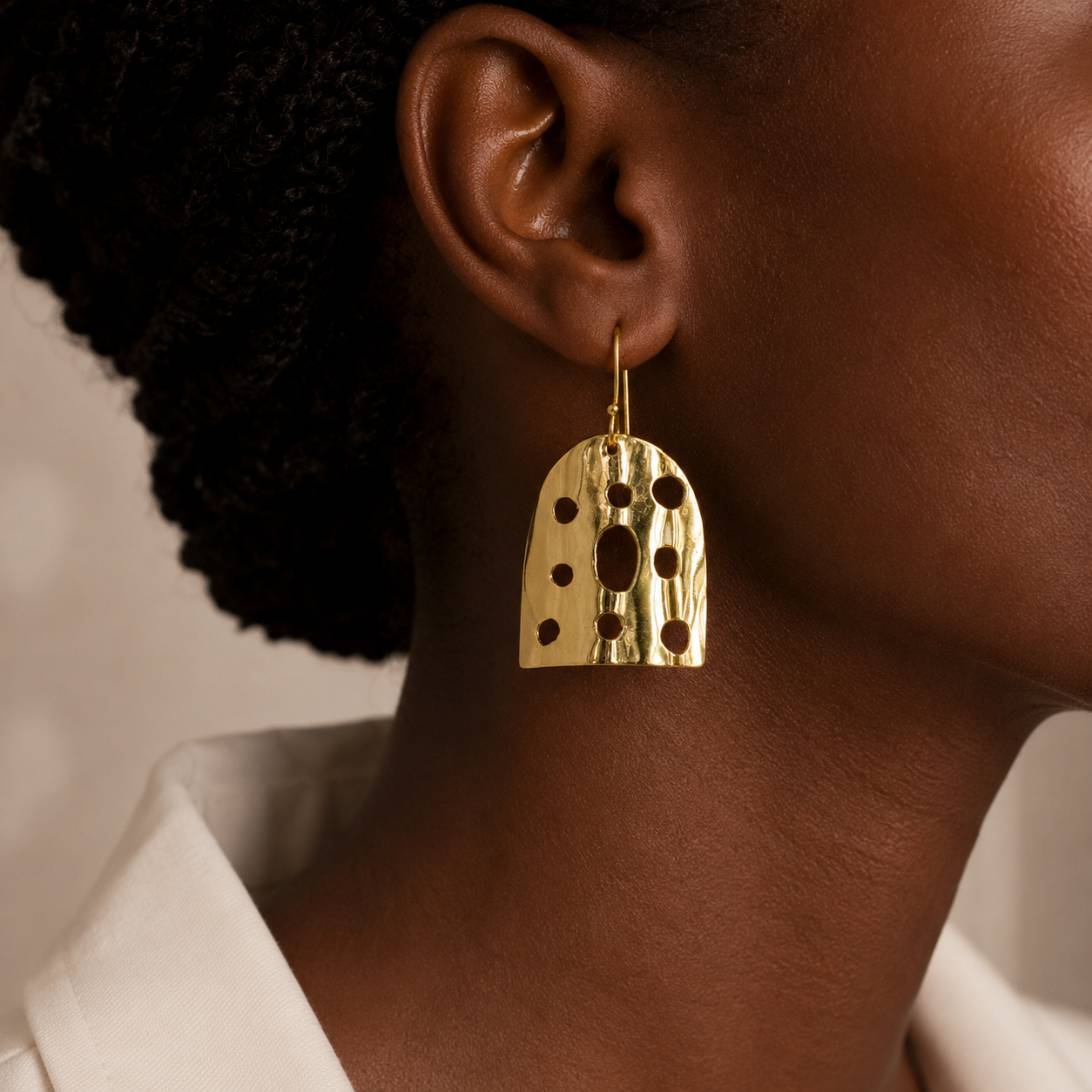 Sayo brass earrings- Large