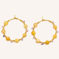 Wildflower Spirit 18K gold plated hoops