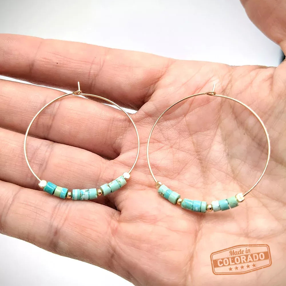 Colorado Turquoise hoops