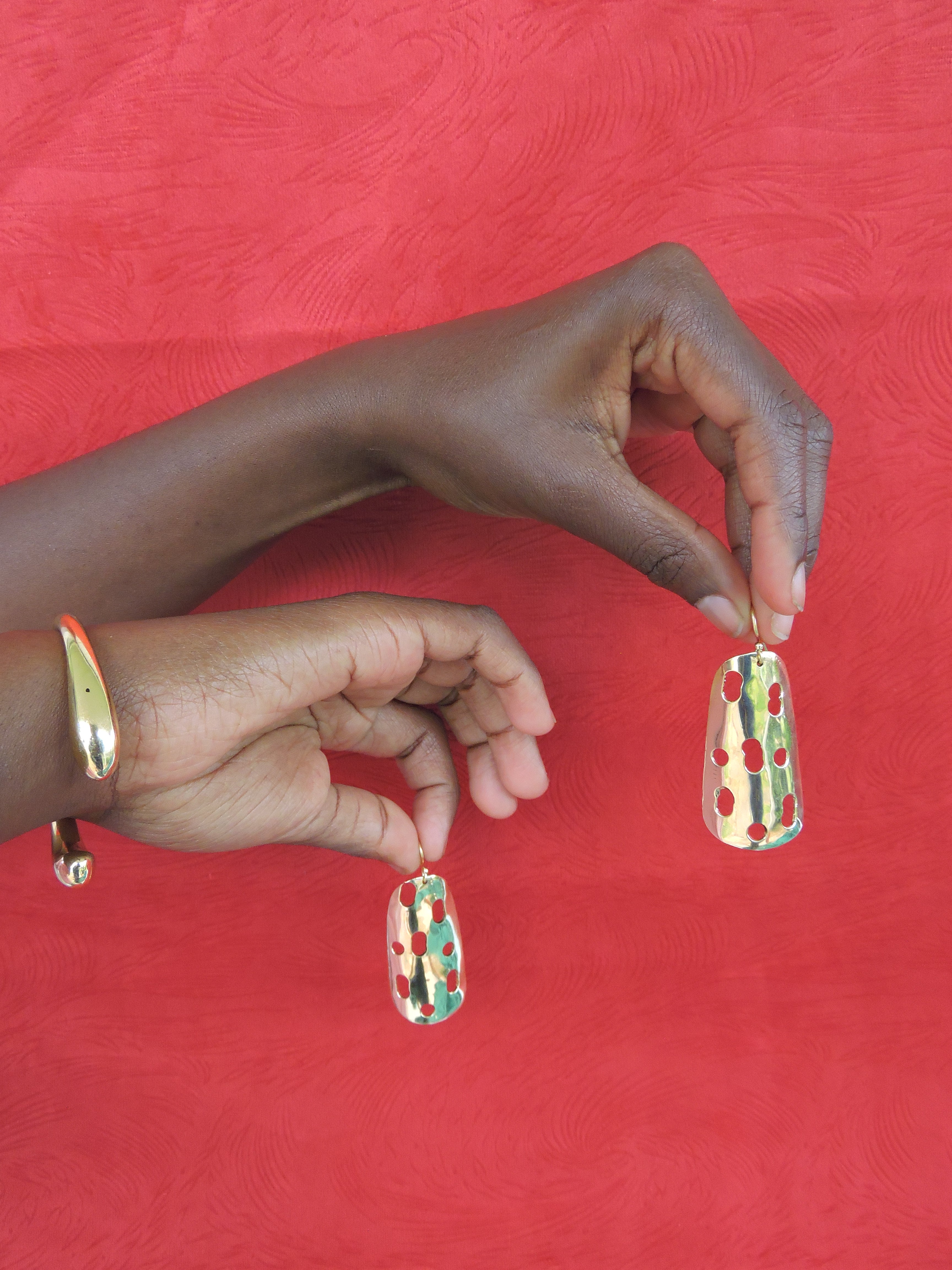 Chebet Mutai Long Golden Glow Earrings