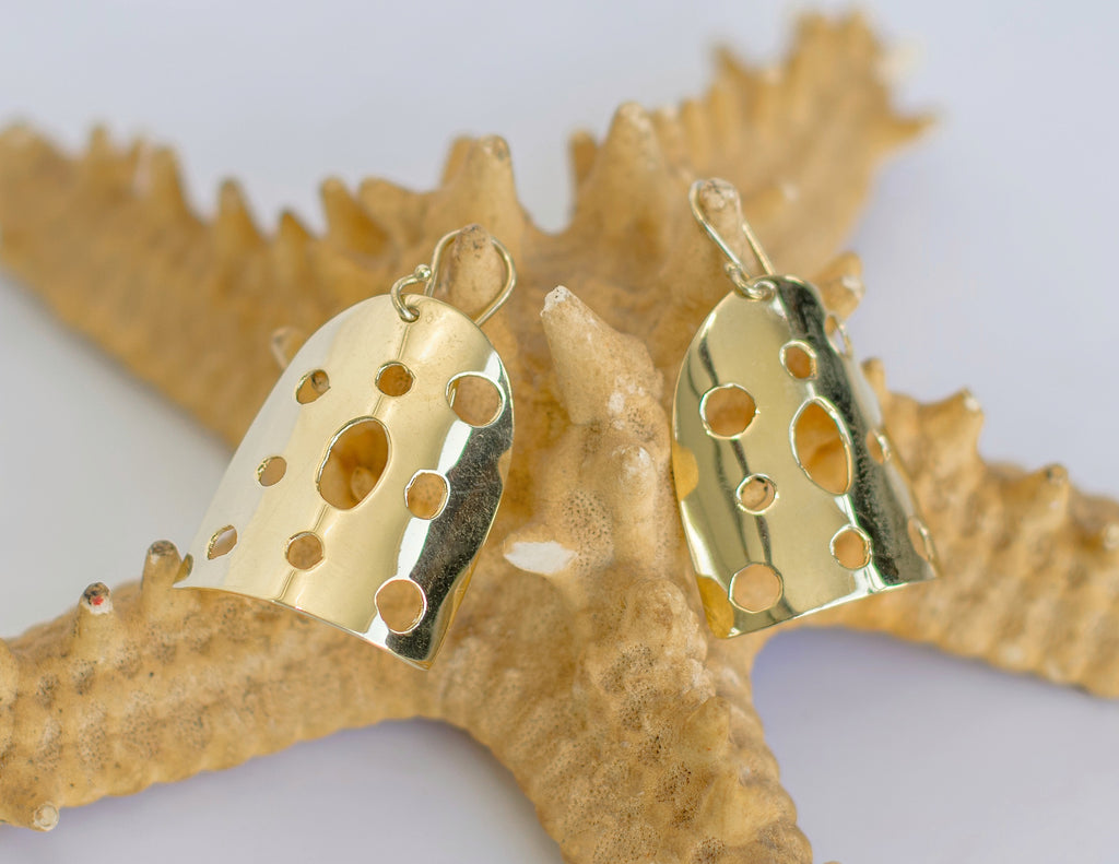 Sayo brass earrings- Large