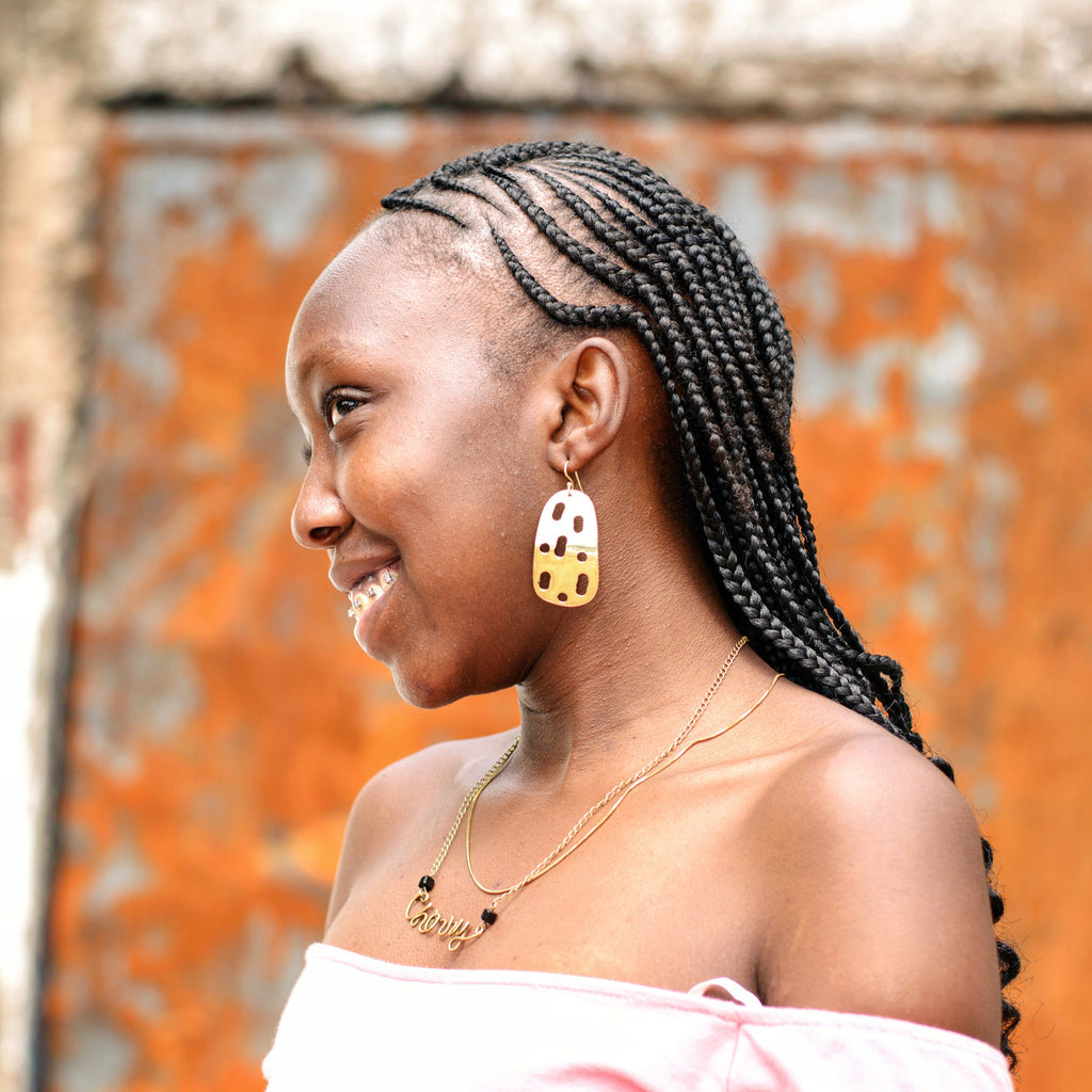 Chebet Mutai Shaba Luxe Brass Earrings