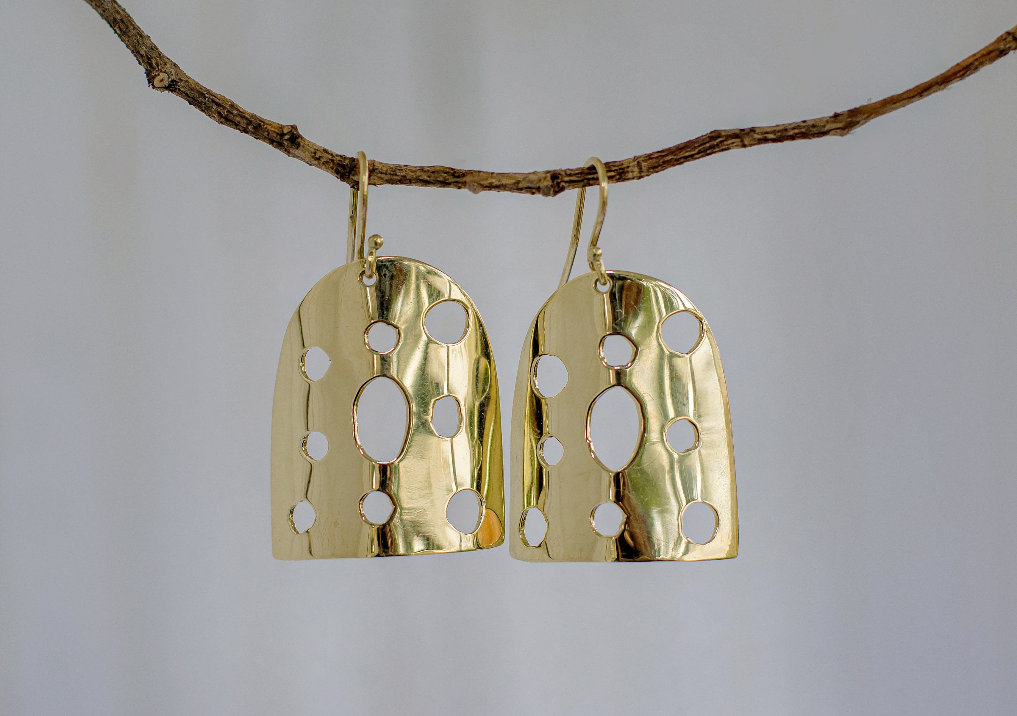 Sayo brass earrings- Large