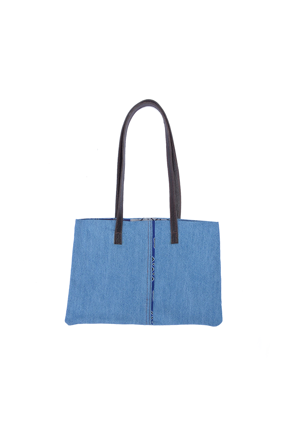 Chebet Mutai One of A Kind Recycled Denim Draw Tote Bag