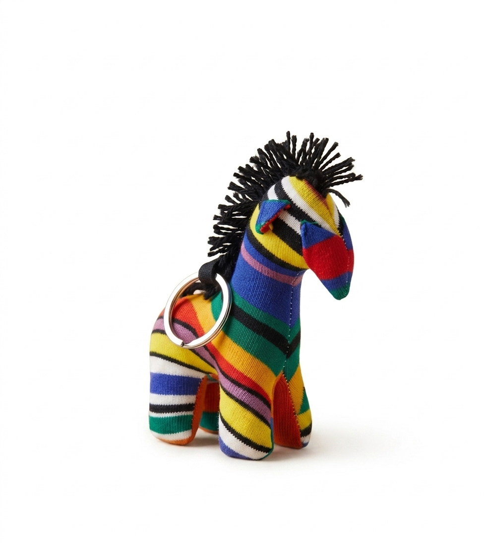 Rainbow Horse Keychain Doll