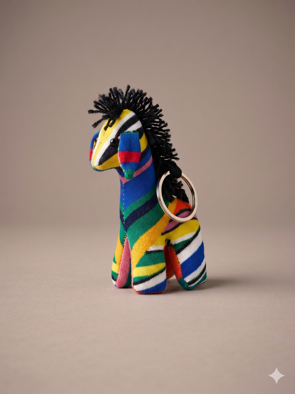 Rainbow Horse Keychain