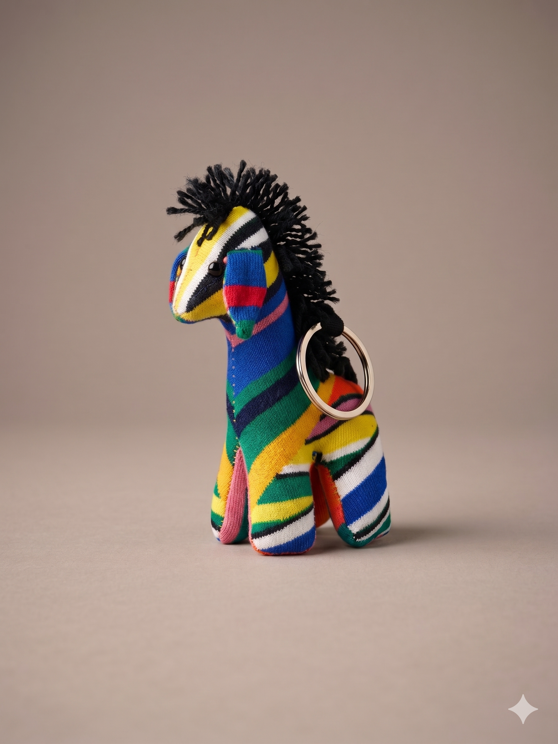 Rainbow Horse Keychain