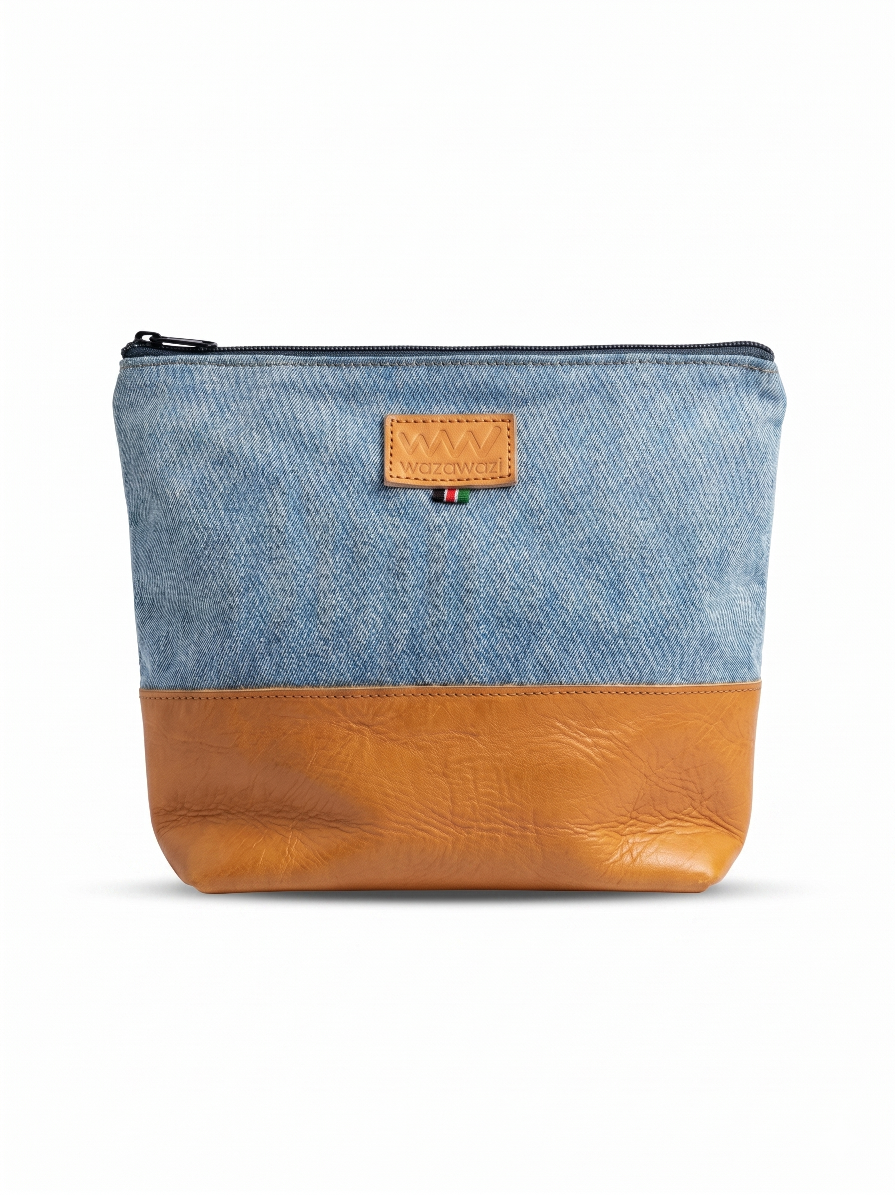 Koi Denim Makeup Bag