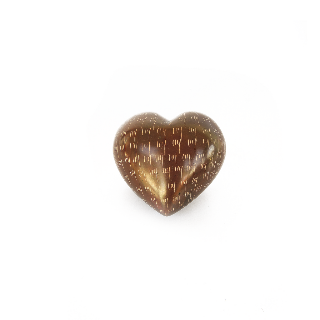 Heart Soapstone Carvings (Brown)