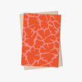 Greeting Cards - Giraffe pattern – red
