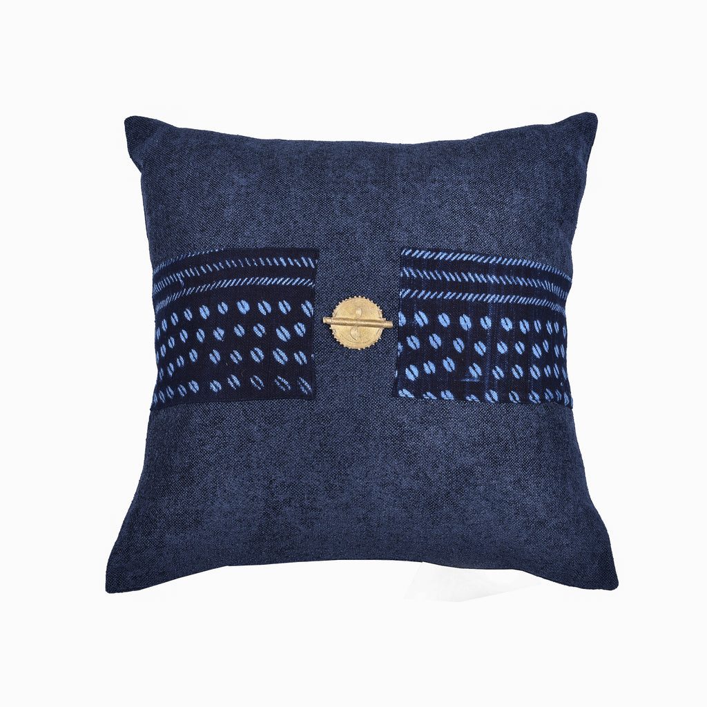 The Etta Indigo | Bogolan Handwoven Cushion Cover