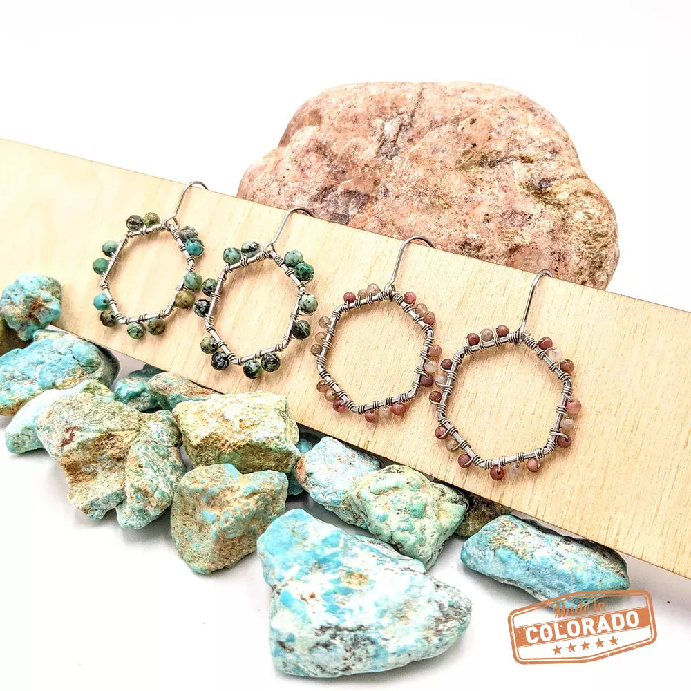 Perfect Balance Hexagons 18K gold-plated hoops