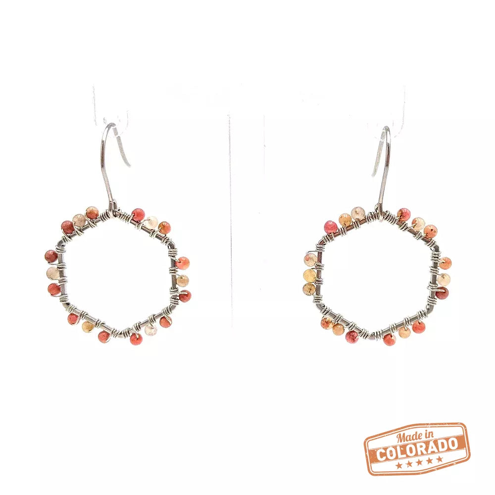 Perfect Balance Hexagons 18K gold-plated hoops