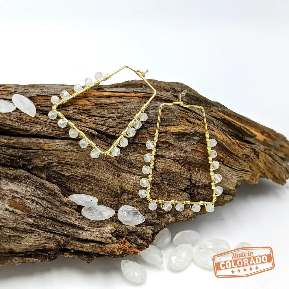 Resilience 18K gold plated hoops