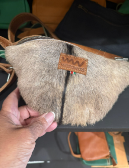 Leather Hair-on Hip Bag