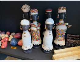 Beaded Wooden Sculptures