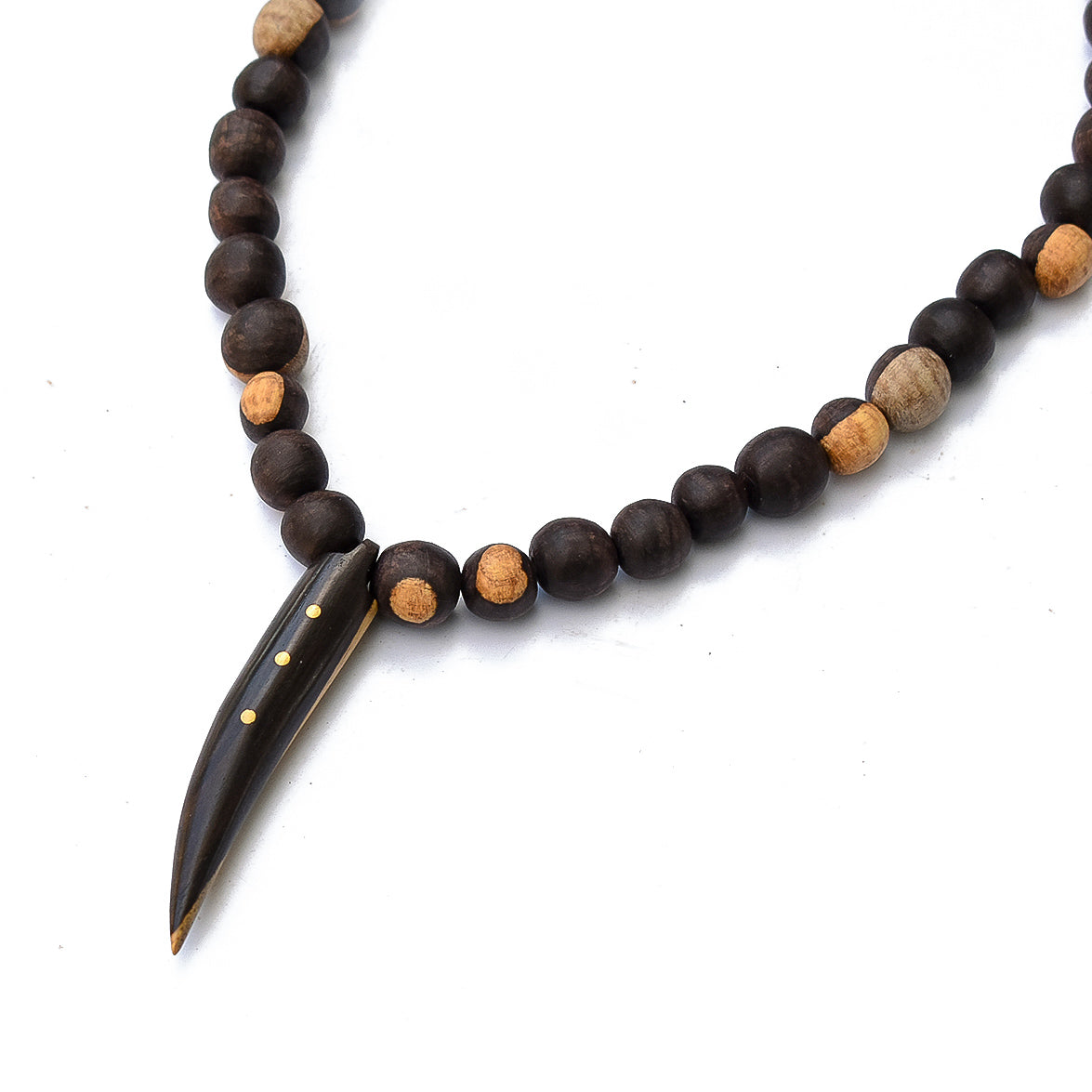 Pera African Olive Wood Mens Necklace