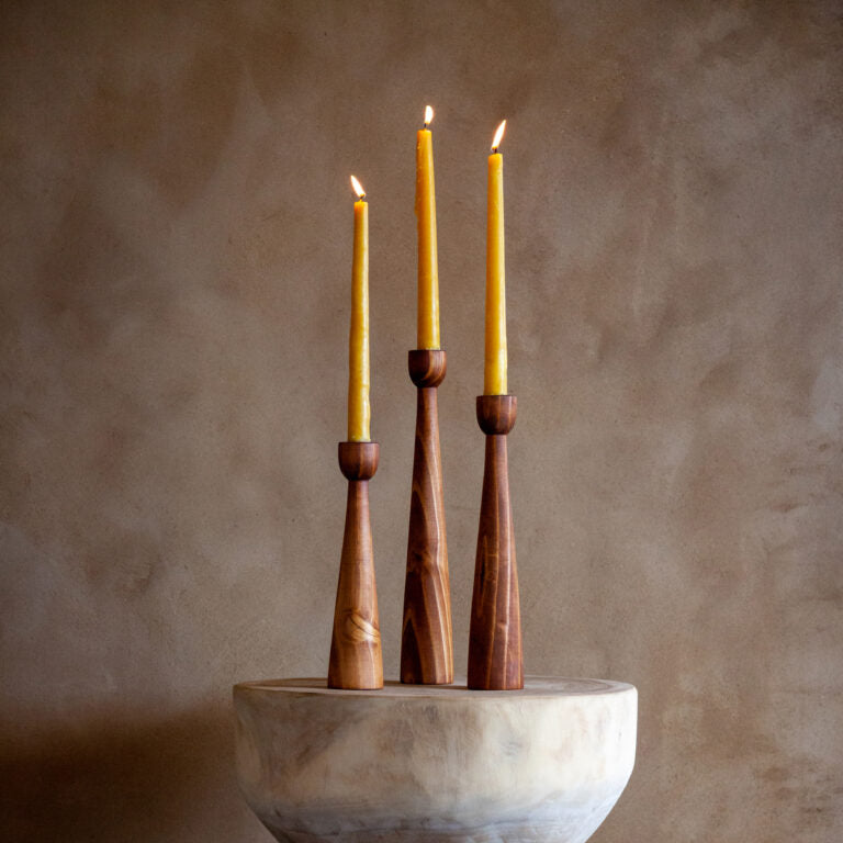 Minimalist Wooden Candle Holders - Tapered Candle Holder