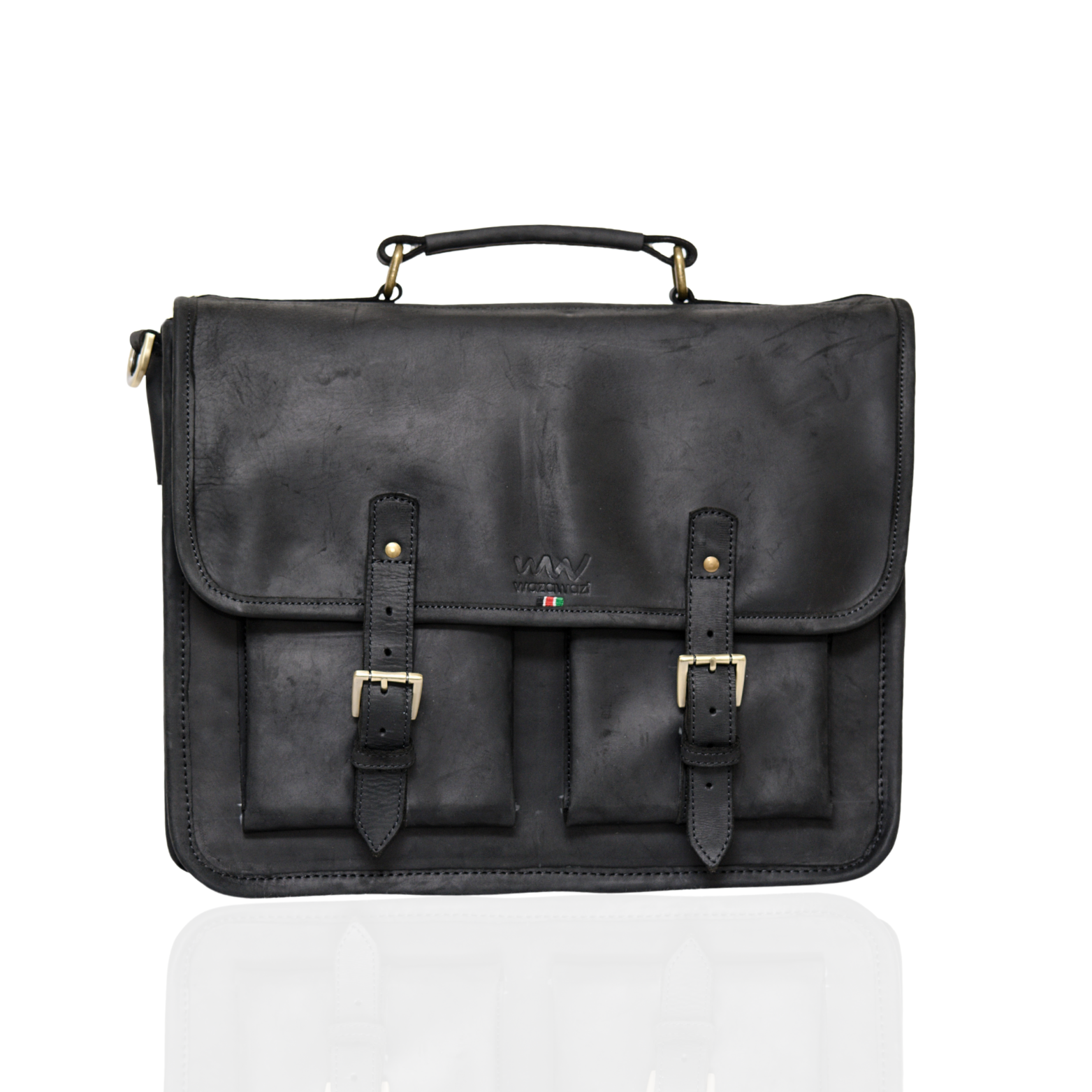 Wafula leather briefcase