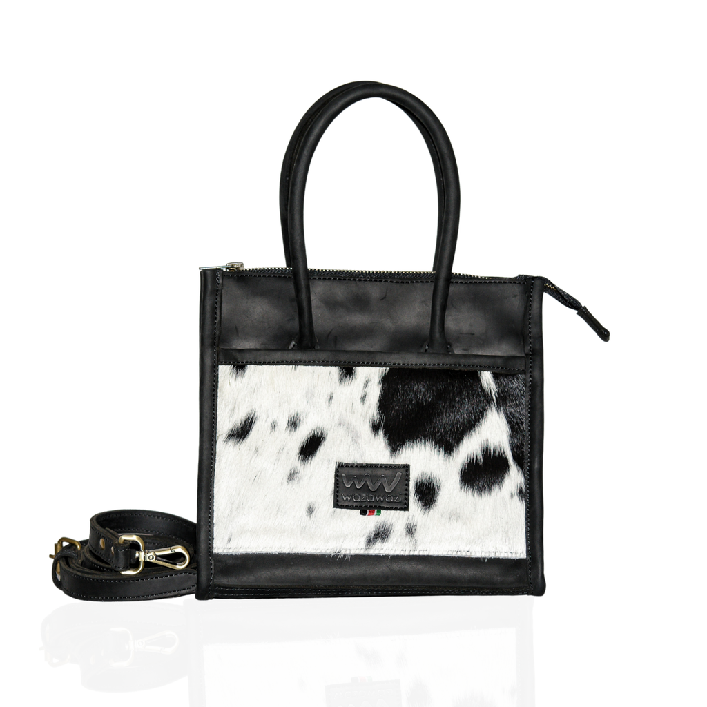 Wambui Mini Black/Hair On Handbag