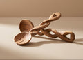 Minimalist Wooden Cooking Sticks - Spiral Handle