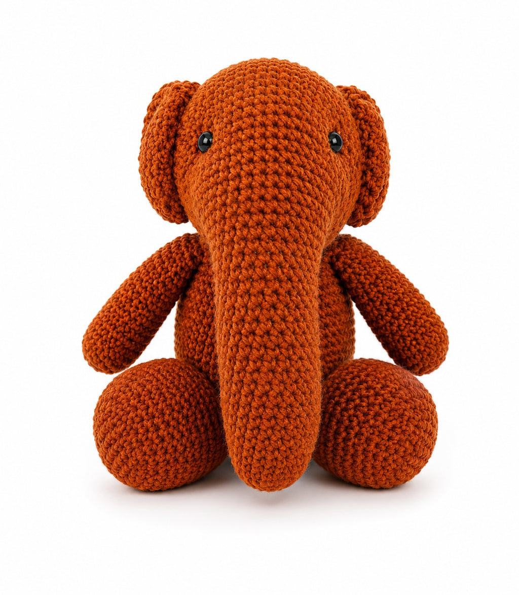 Handmade Crochet Elephant Doll – Artisan Toy Made in Kenya