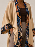 Luxury Open-Front Poncho - Cream
