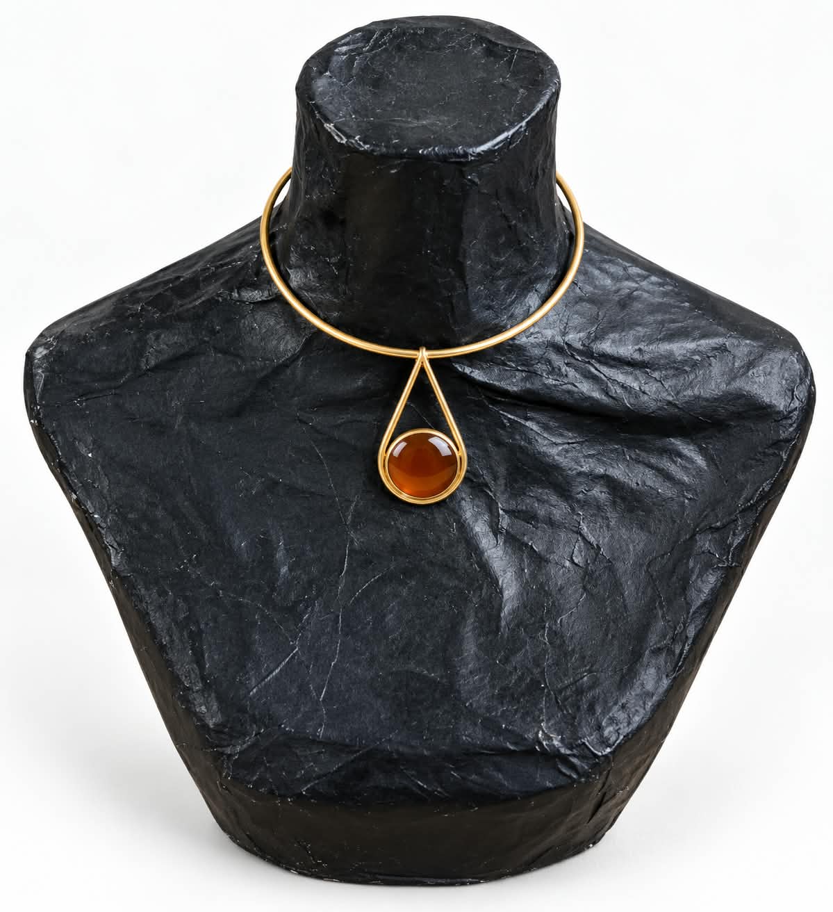 Handmade Recycled Brass Teardrop Choker | Made in Kenya