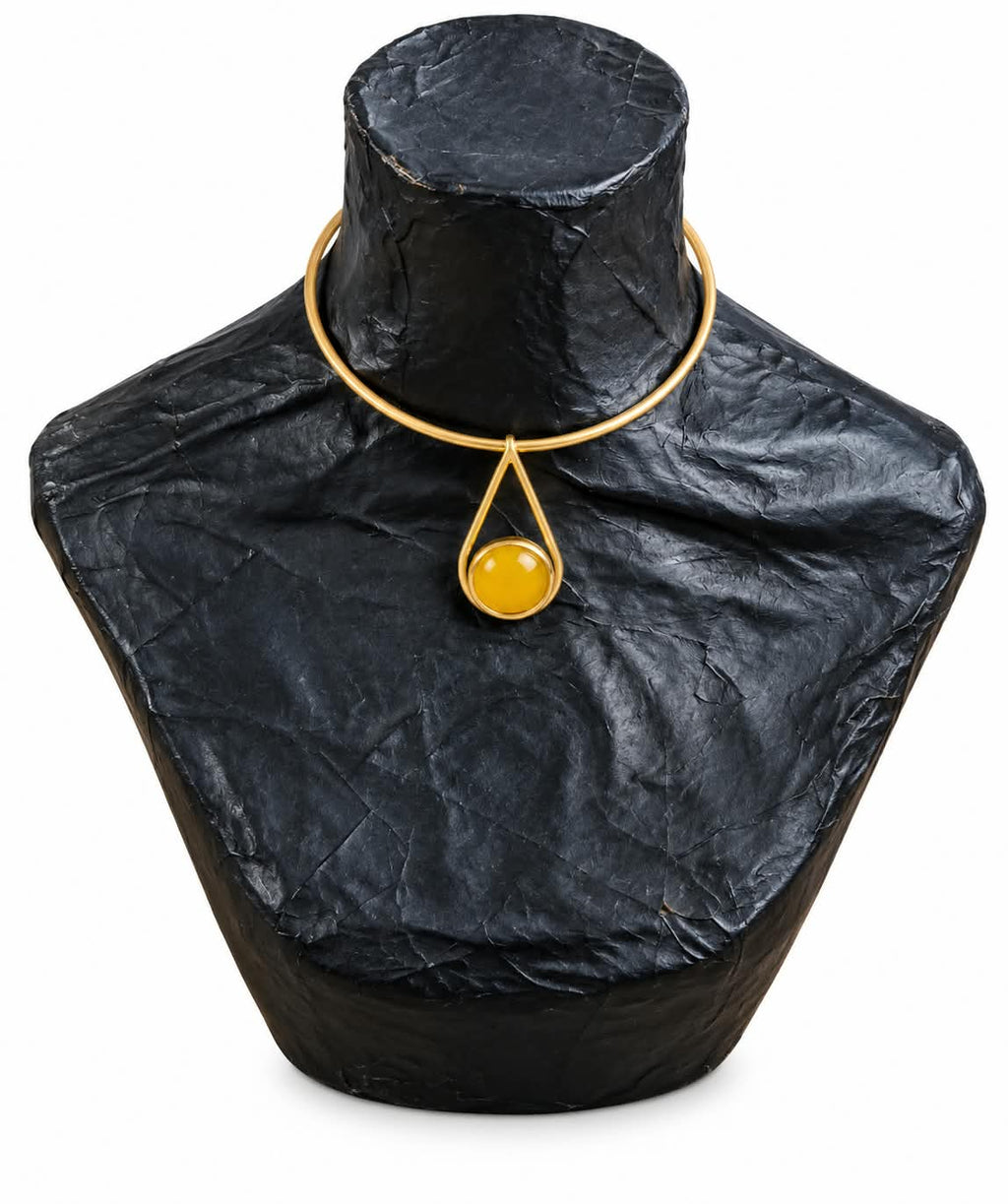 Handmade Recycled Brass Teardrop Choker | Made in Kenya