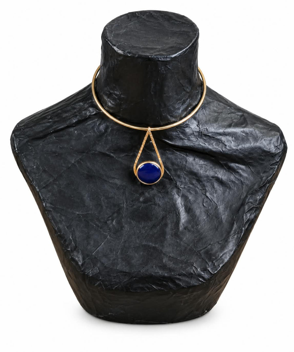 Handmade Recycled Brass Teardrop Choker | Made in Kenya