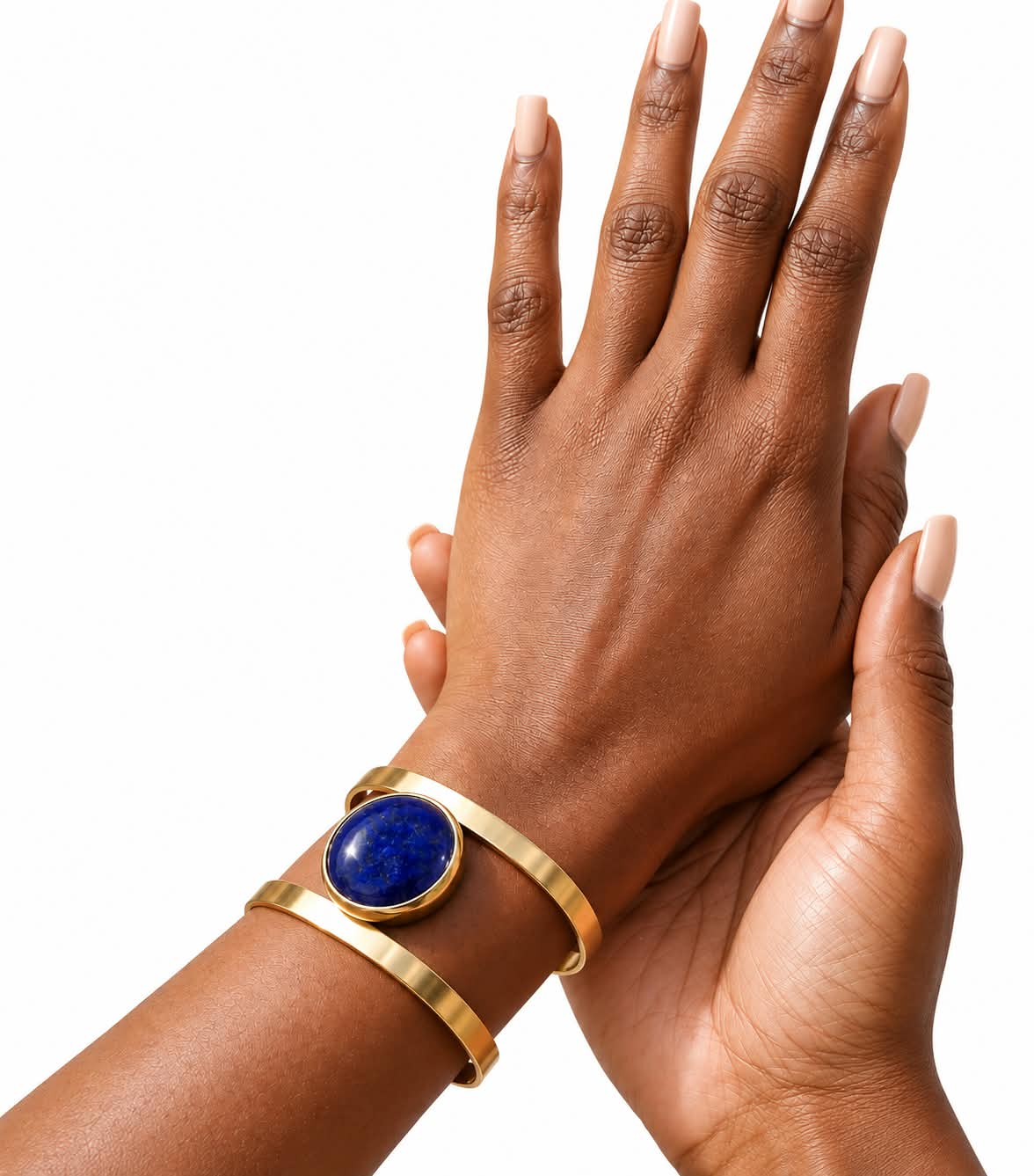 Handmade Glass & Brass Statement Bracelet