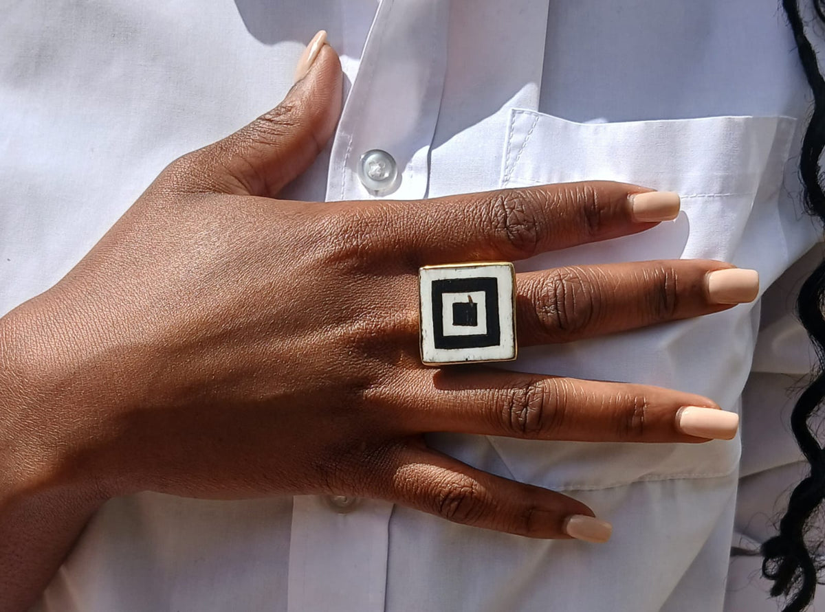 Brass Horn Ring - Njoki Horn Brass Ring