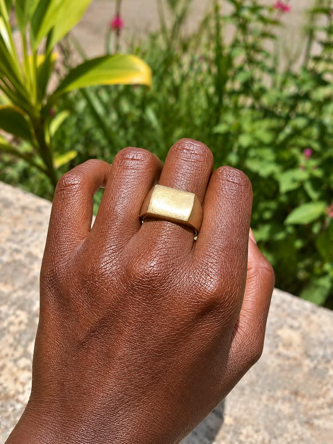 Statement Recycled Brass Ring - Amie Ring